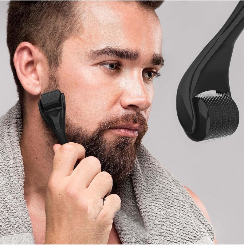 For Beard Growth Micro Needle Derma Roller Hair Loss Regrowth Skin Rejuvenation gallery