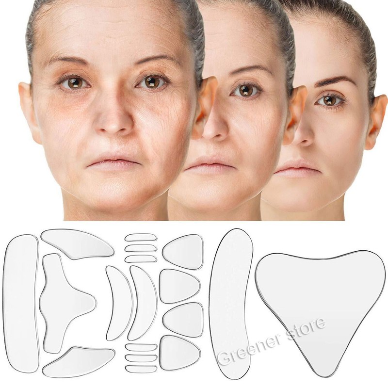 16pcs Silicone Anti Wrinkle Pad Patches Set For Face Eye Forehead Reusable gallery