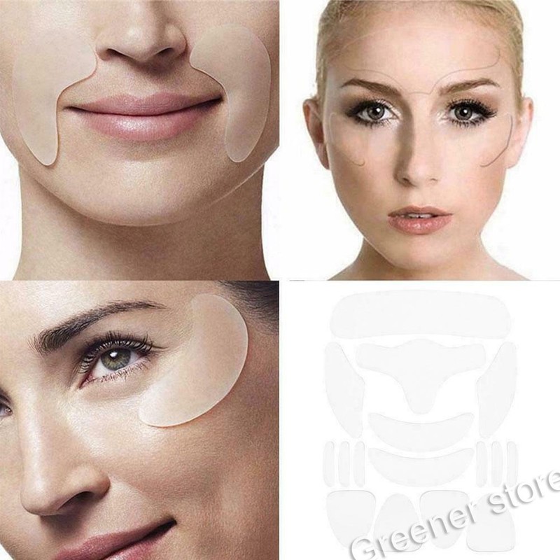 16pcs Silicone Anti Wrinkle Pad Patches Set For Face Eye Forehead Reusable gallery