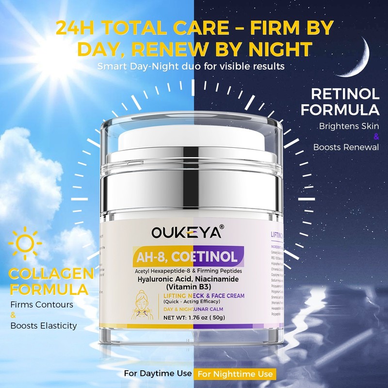 OUKEYA Retinol Cream Anti-Wrinkle Repair Cream, Niacinamide, АН-8, Multi-Peptide gallery