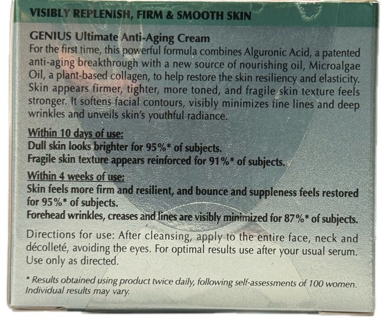 Anti-Aging Cream Algenist Genius Alguronic Acid + Microalgae Oil 1oz / 30ml NIB gallery