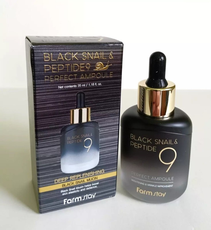Farm Stay Black Snail & Peptide 9 Perfect Ampoule – 1.18 Oz. / 35 ml New ☀️