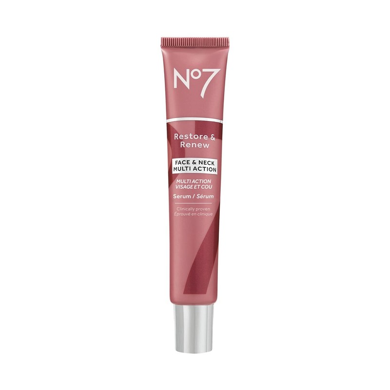 No7 Restore & Renew Multi Action Serum for Face & Neck – Anti Aging Serum