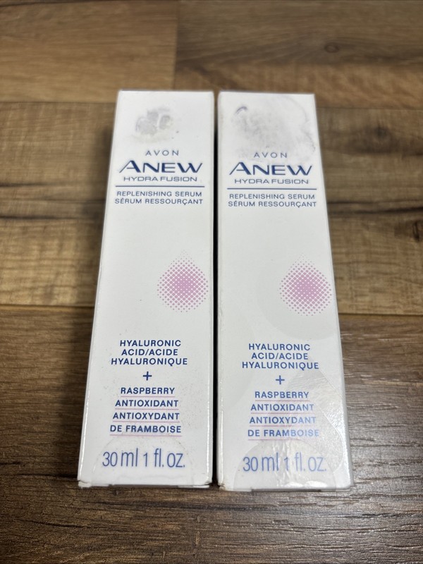 Avon Anew Hydra Fusion Replenishing Face Serum with Hyaluronic Acid, LOT OF 2