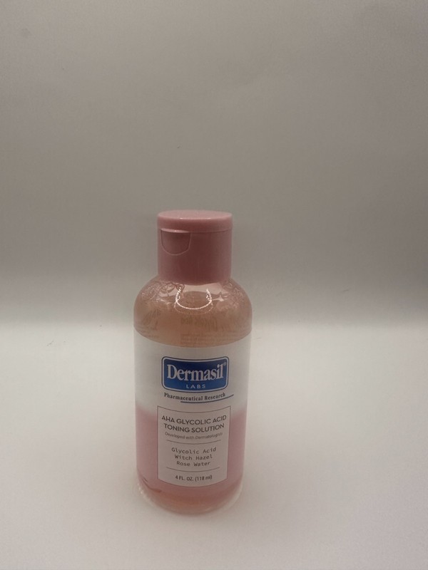 DERMASIL AHA Glycolic acid toning solution facial tonic with rose water