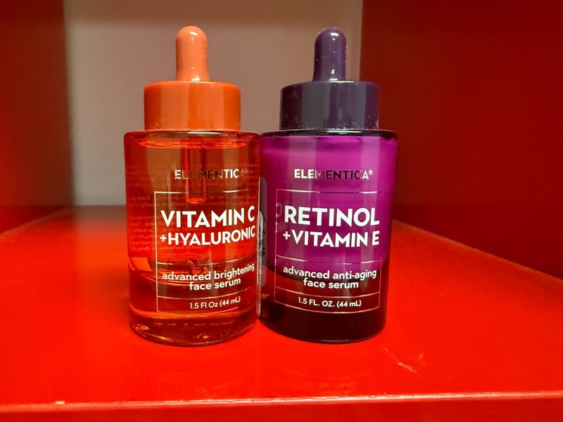 LOT OF 2 – Elementica Vitamin C + Hyaluronic & Retinol + Vitamin E – BRAND NEW