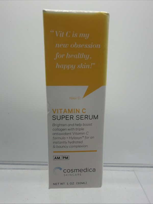 (2) Cosmedica Skincare Vitamin C Super Serum Face Moisturizer 1 oz COMBINESHIP gallery