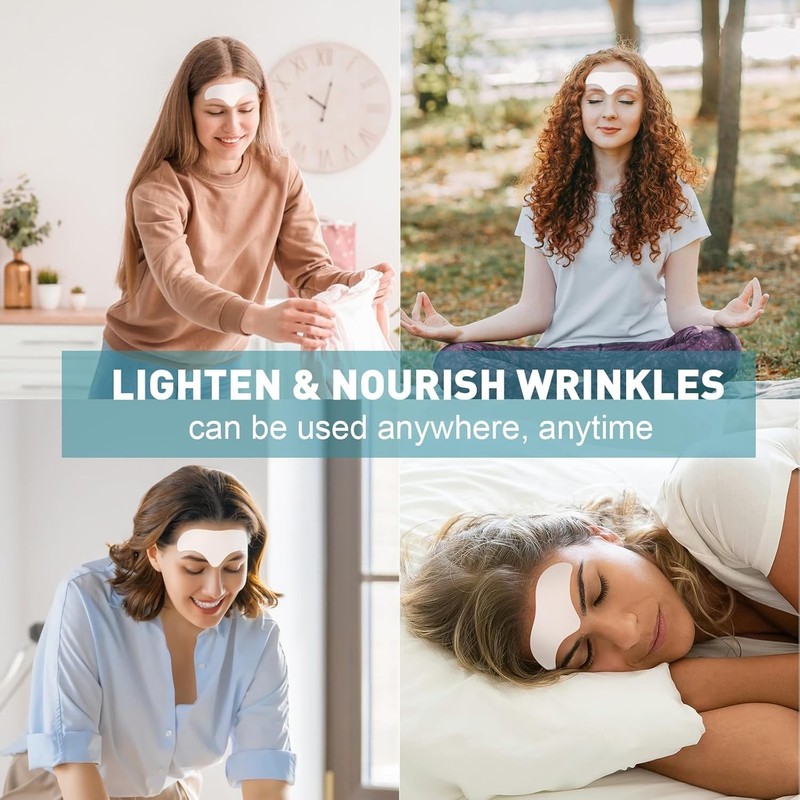 28 Pcs Forehead Wrinkle Patches - anti Wrinkle Facial Patches with Collagen and gallery