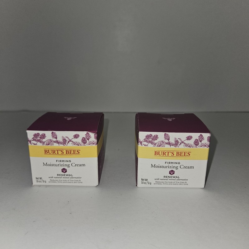 2 Pack: Burt’s Bees Firming Moisturizing Cream Renewal 1.8 oz. • New, Sealed!