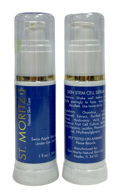 St. Moritz Swiss Apple Stem Cell Under-Eye Serum (1fl/30ml) Lot Of 2, New