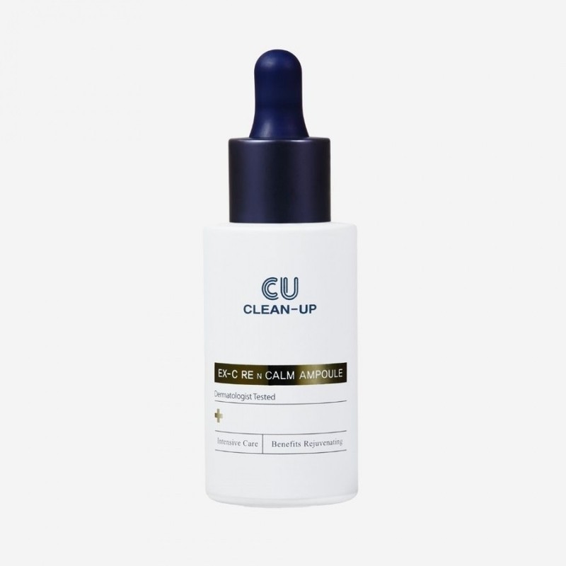 CU EX-C Re-N-Calm Ampoule 1.01 fl.oz. PDRN Ectoin EGF Anti-Aging Serum K-Beauty