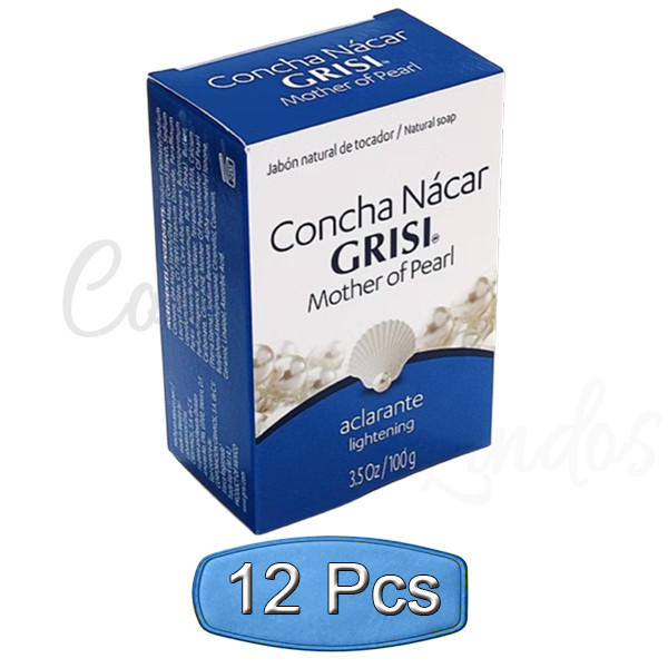 12Pc Grisi Concha Nacar Mother of Pearl Soap Bar 3.5oz Skin Lightening Bleaching