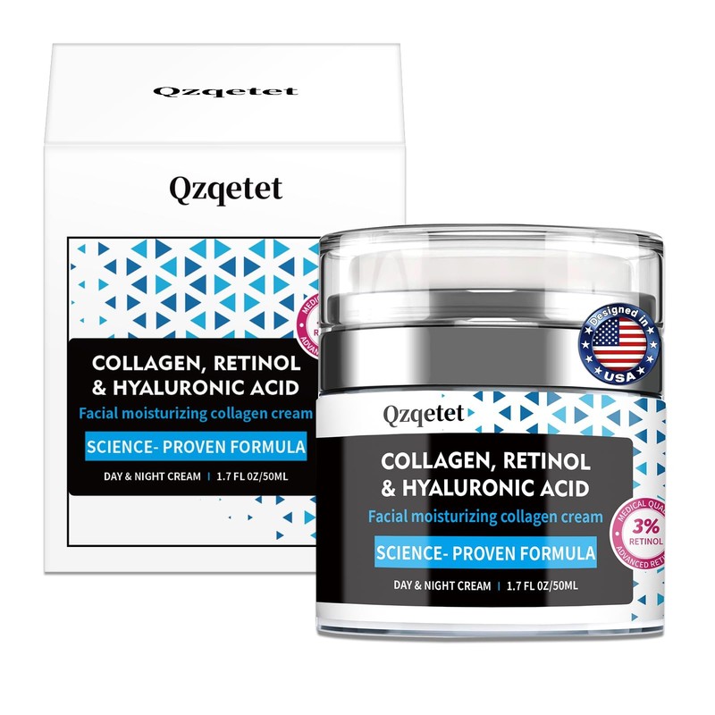 Crema Facial Hidratante Locion De Colageno Con Retinol y Acido Hialuronico