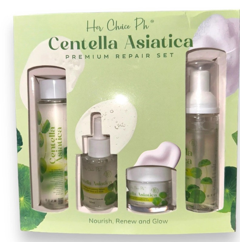 Her Choice PH Centella Asiatica Skincare Set – Foam, Toner, Serum & Cream