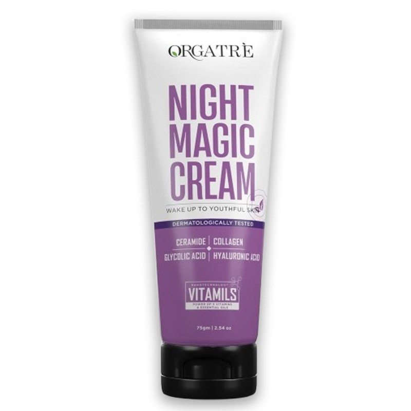 Hyaluronic Acid Night Magic Cream 75gm With Collagen, Glycolic