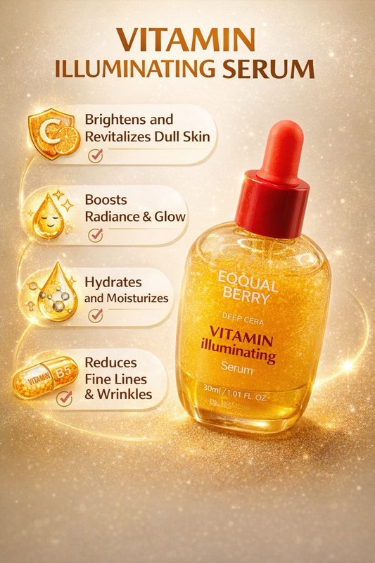 EQQUALBERRY DEEP CERA Vitamin Illuminating Serum 30ml / 1.01 fl oz Premium gallery