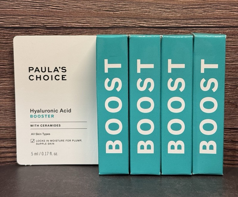 Paula’s Choice Hyaluronic Acid Booster With Ceramides .17oz/5ml Bundle Lot Of 4