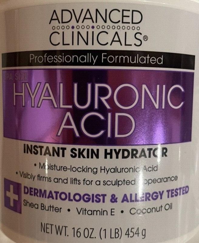 3x16 oz = 3 lbs Advanced Clinicals Spa Size Hyaluronic Acid Cream Skin Hydrating gallery