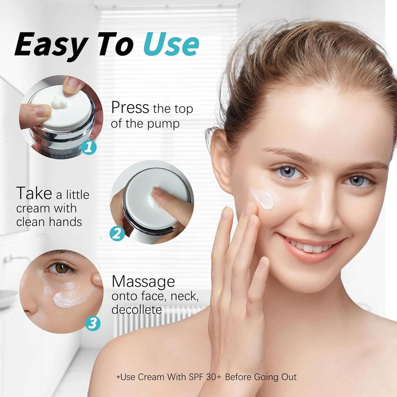 Retinol Collagen Face Cream Anti Aging Squalane Wrinkle Moisturizer 1.86oz gallery