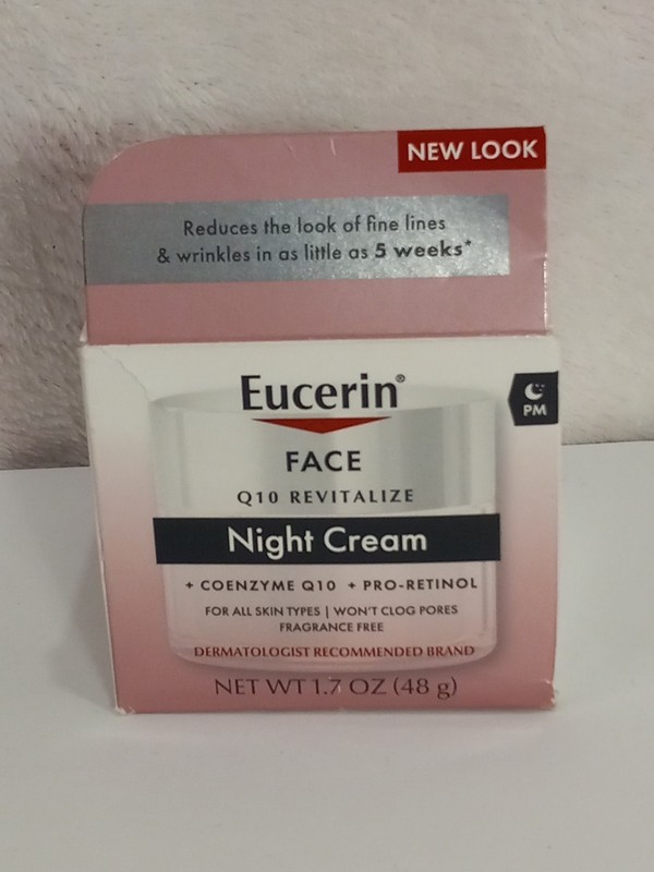 Eucerin Q10 Revitalize Night Face Cream + Pro-Retinol Fragrance Free 1.7oz