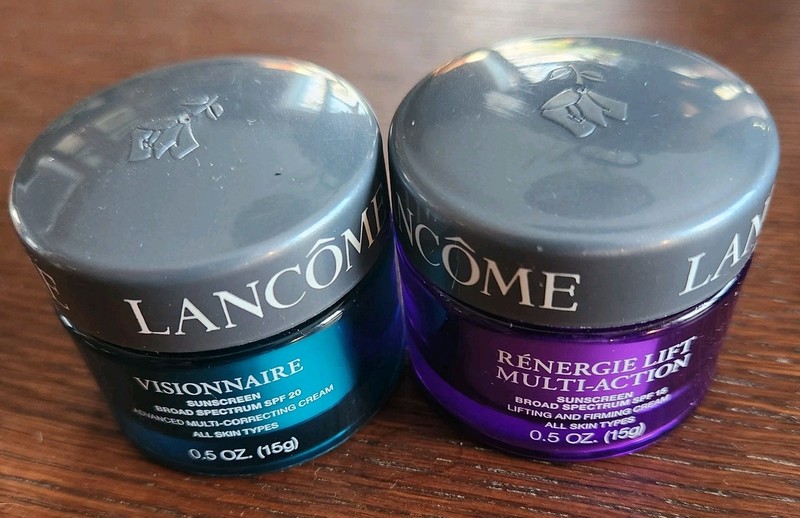 NEW Lancome Renergie Lift Multi Action and Visionnaire Sunscreen Cream 0.5 oz ea