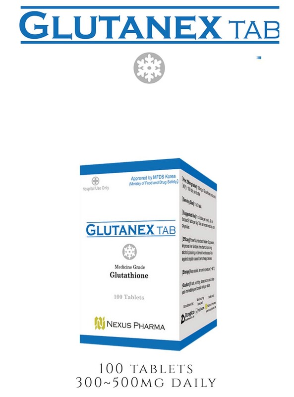 Glutanex Tab Glutathione by Nexus Pharma Made in Korea 100 Tabs
