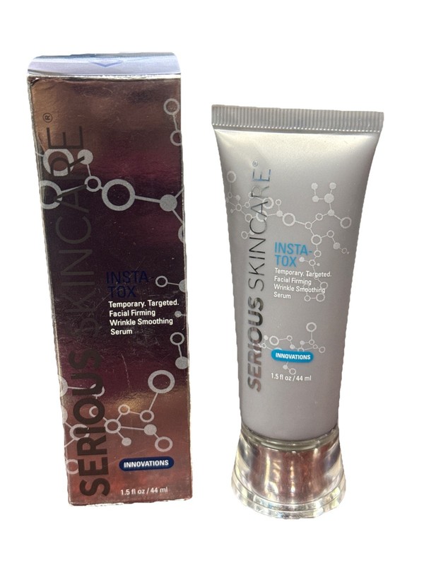 Serious Skincare Insta-Tox Wrinkle-Smoothing Serum 1.5 oz/ 44ml New SEALED
