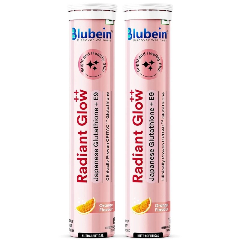 Blubein Skin Radiant Glow Drink for Healthy & Glowing Skin 30 Tabs Orange Flavor gallery