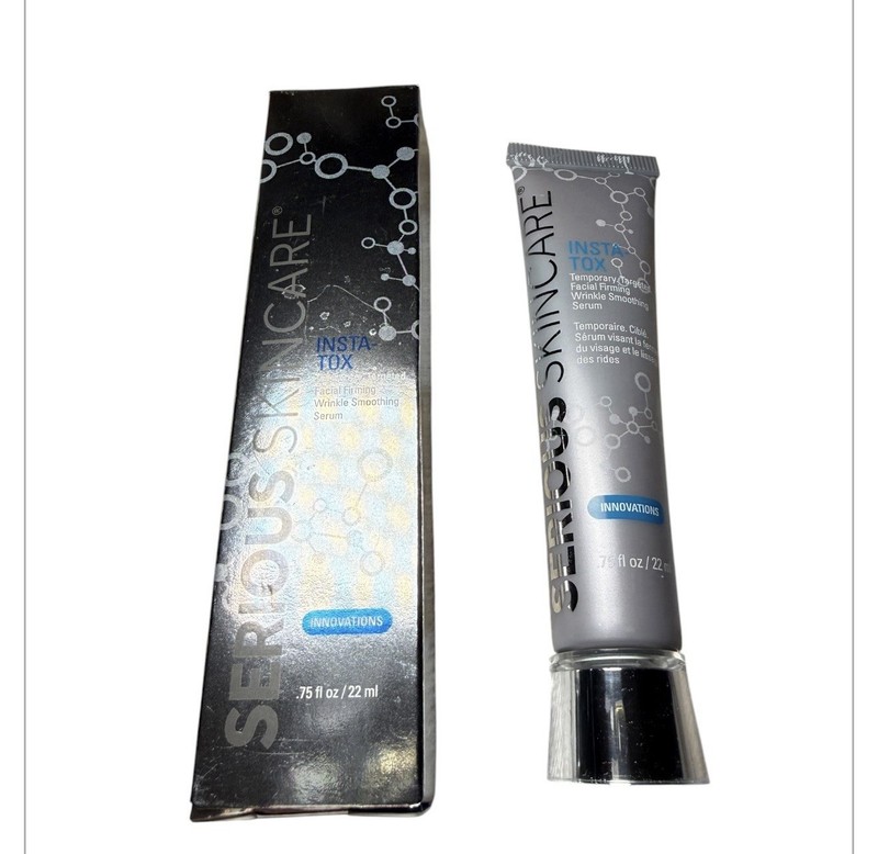 NEW Serious Skincare Insta-Tox Facial Firming Wrinkle Smoothing Serum .75oz 22ml