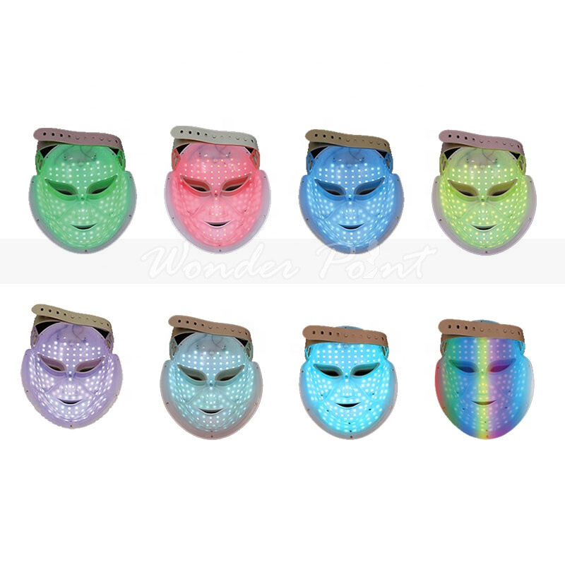 Led Mask Electric Facial Mask 7 Color Photon Therapy With Neck Skin Rejuvenation gallery