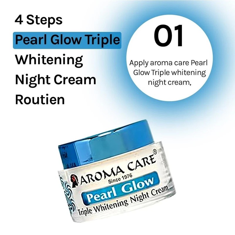 Aroma Care Pearl Glow Night Cream 15gm Brightening Anty Wrinkle Moisturizing Pro gallery