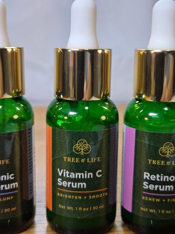 Tree of Life Vitamin C Serum,Retinol Serum and Hyaluronic Acid Serum, 3 x1 Fl Oz gallery