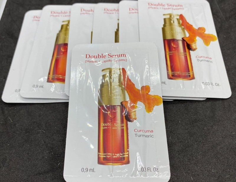 Clarins Double Serum Hydric+Lipidic System Curcuma Turmeric X 7 .03fl each