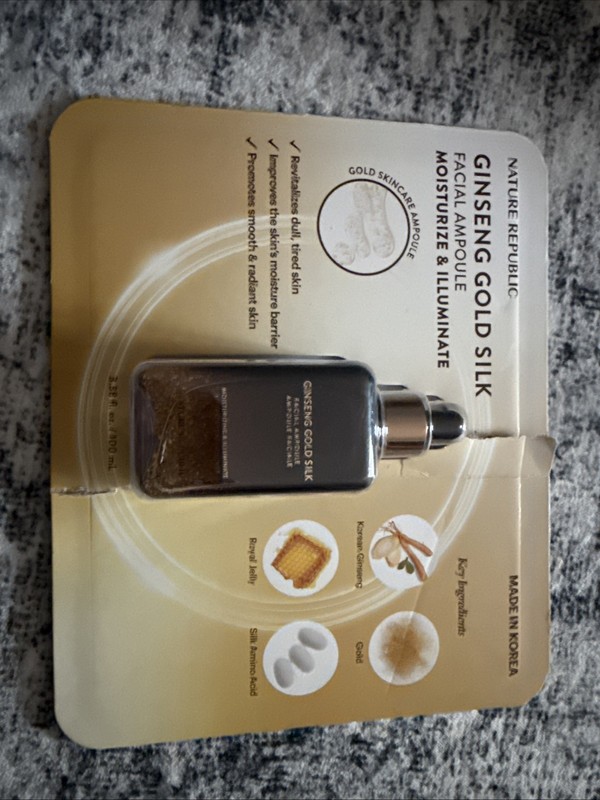 Nature Republic Ginseng Gold Silk Facial Ampoule 3.38 fl oz Exp: 04/28