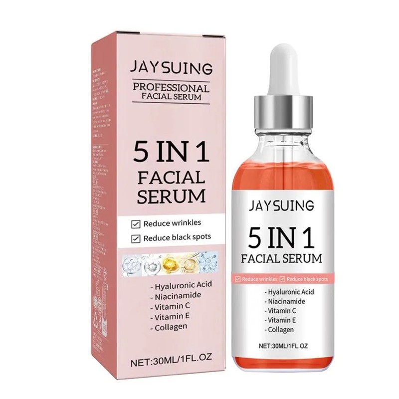 5 In 1 Hyaluronic Acid & Vitamin C Face Serum Anti-Aging Shrink Pores Skin Care