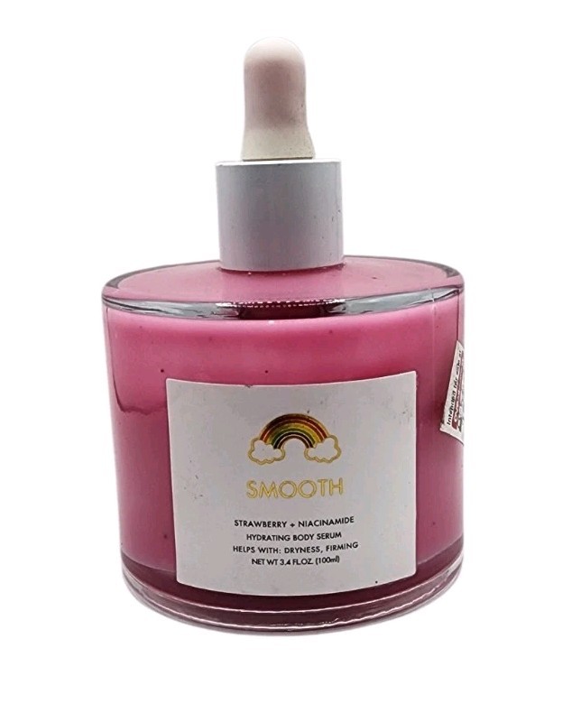 Rainbow Beauty Smooth Strawberry Niacinamide Hydrating Body Serum Firming 3.4 oz