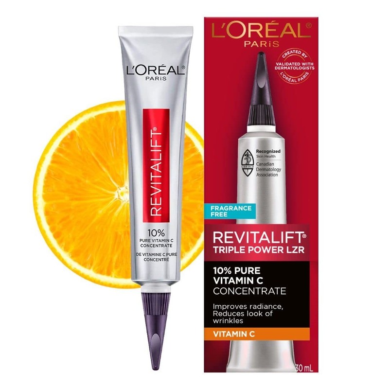 L’Oreal Paris Revitalift 10% Pure Vitamin C Face Serum for Brighter Skin & Re…