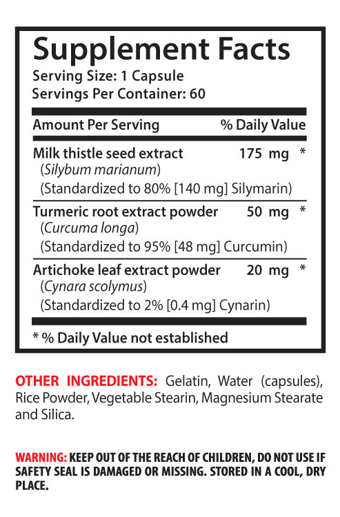 turmeric root powder - Milk Thistle Extract 175mg - dietary supplement 3 Bottles gallery