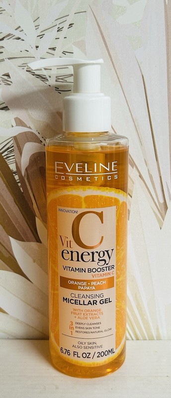 Eveline Cosmetics ~ Vitamin C Energy Booster Cleansing Gel 6.76 fl oz