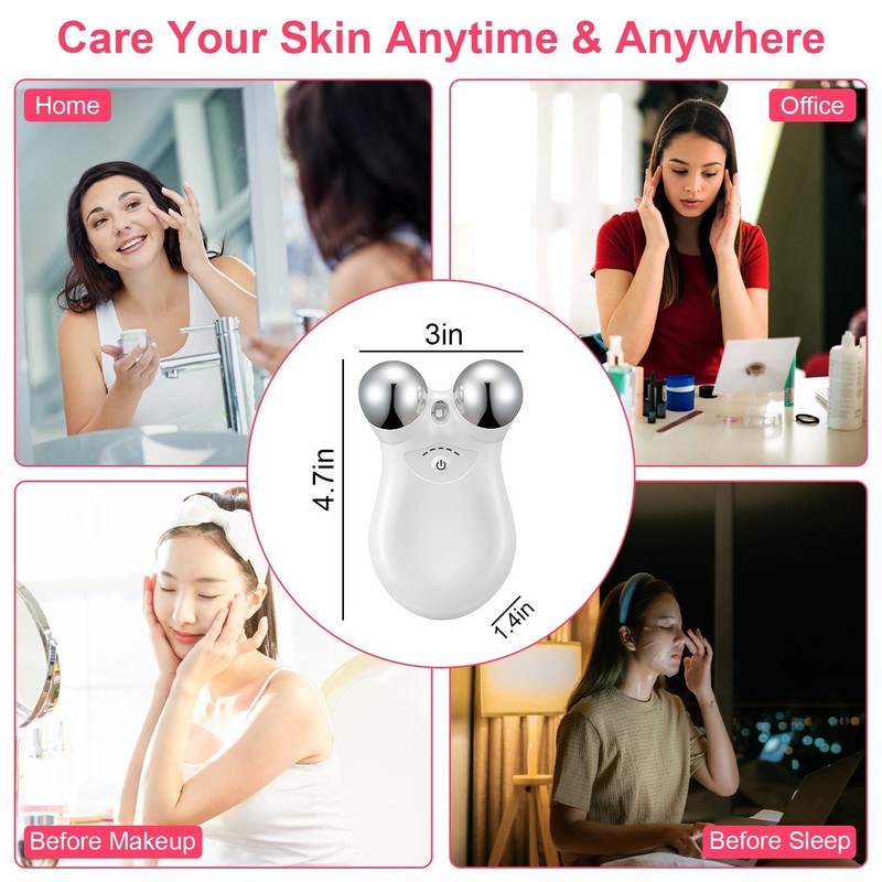 1Pc Micro-current Face Massager Rechargeable Face Neck Roller Intelligent Facial gallery