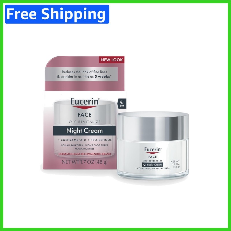 Q10 Anti-Wrinkle Night Cream with Pro-Retinol, 1.7 Oz Jar – Moisturizing Miracle