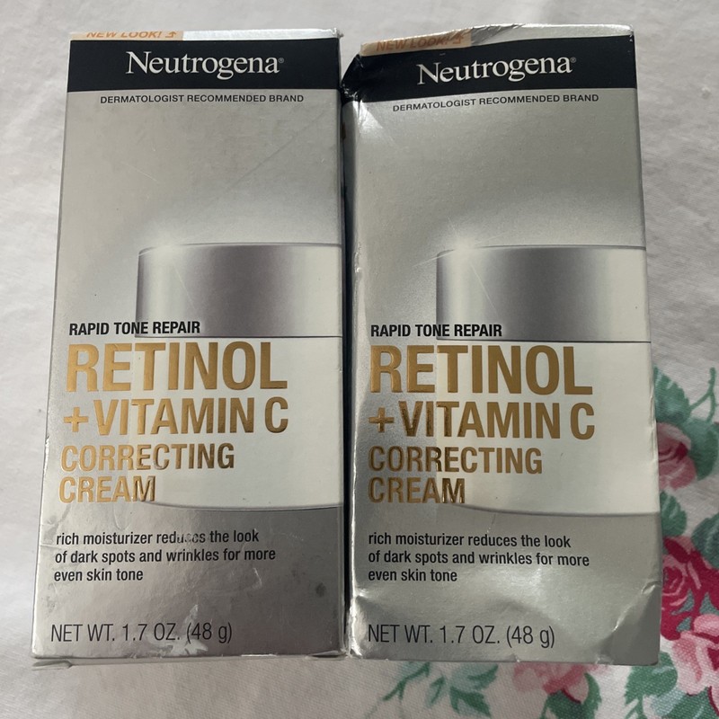 Neutrogena Rapid Tone Repair Retinol + Vitamin C Correcting Cream 1.7 Oz- 2 Pack