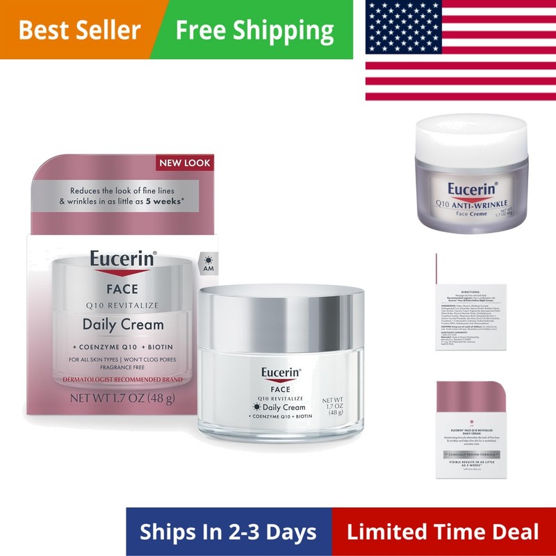 Q10 Anti-Wrinkle Face Cream, Unscented Face Cream for Sensitive Skin, Mothers…