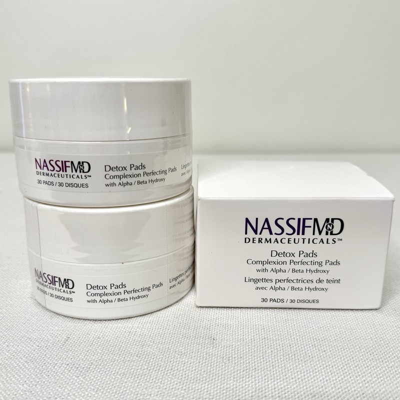 NassifMD Detox Pads Complexion Perfecting Hydroxy 30 Count x2 (60 Pads Total)