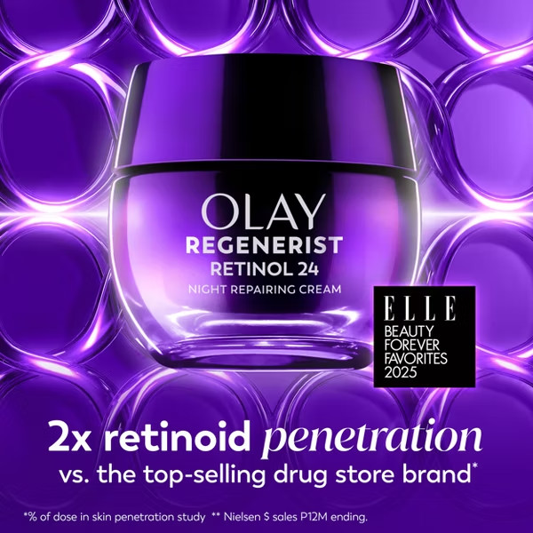 Olay Retinol 24+Peptide Night Cream 0.5oz | Fragrance-Free, All Skin Types gallery
