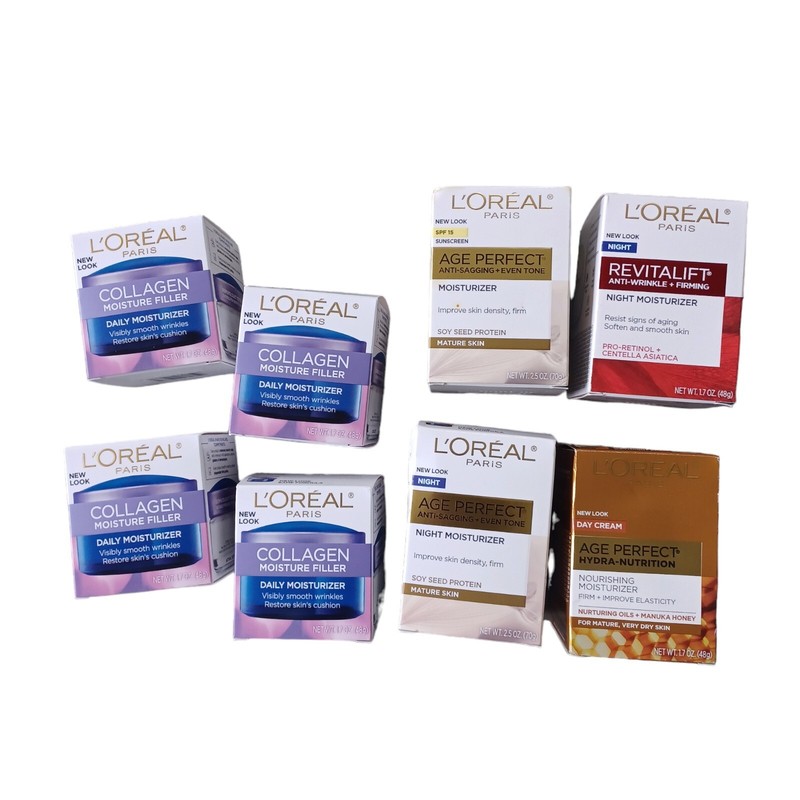 4 L’Oreal Collagen Moisture Filler Restore Skin Smooth Winkles 1.7oz LOT +other