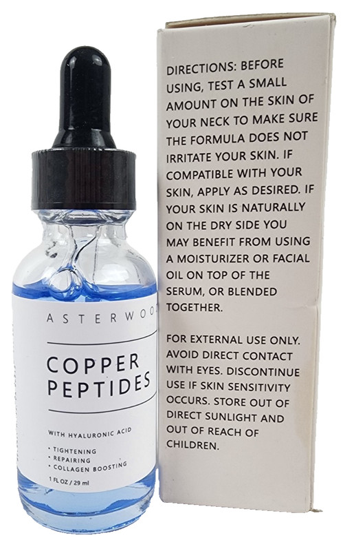 Asterwood Copper Peptides Serum – GHK-Cu Peptide + Hyaluronic Acid – 1 Fl Oz gallery