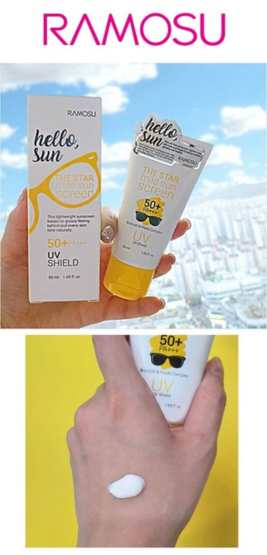 [ RAMOSU ] The Star Mild Sunscreen ( Spf 50+ Pa+++ ) 50ml Tracking Service