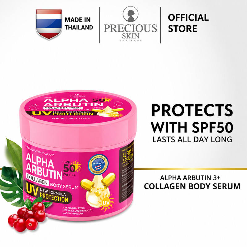 Alpha Arbutin Body Serum SPF 50 PA+++ UV Protection Collagen 500ml
