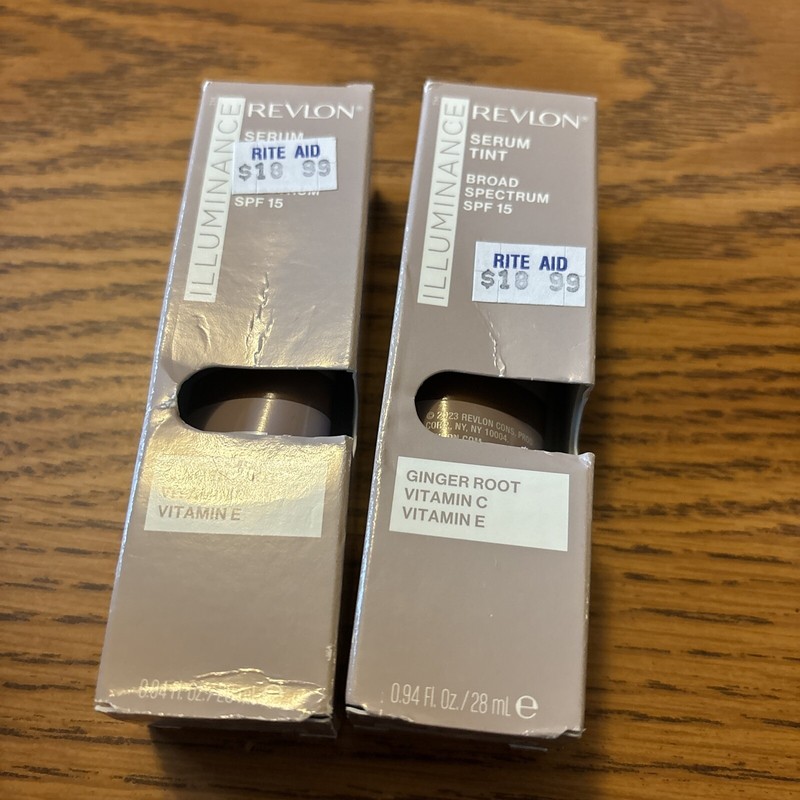 Lot Of 2 Revlon Illuminance Tinted Serum 601 Soft Nutmeg, 0.94 fl oz. Exp 2025